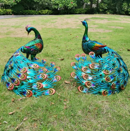 Garden Metal Peacocks