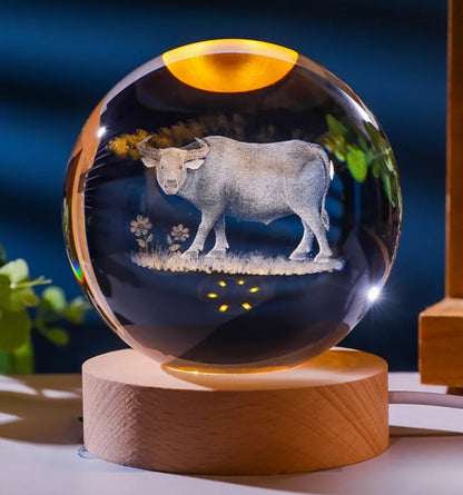 Twelve Zodiac Crystal Ball Lamp