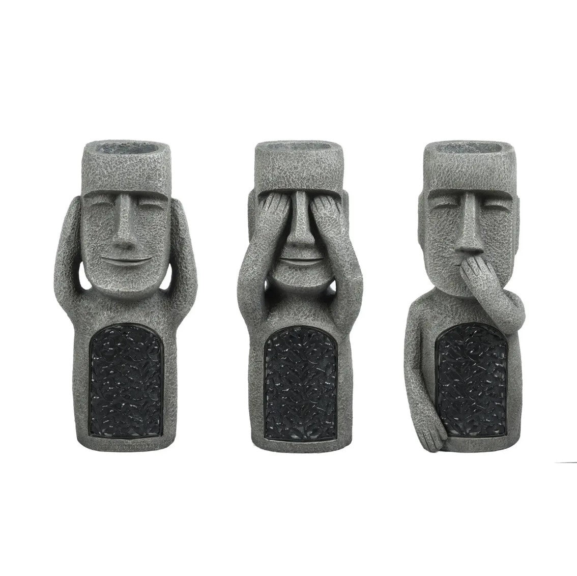 Easter Island Resin Moai Statue Flower Pot