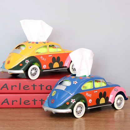 Vintage Beetle Car Tissue Box