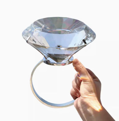 Giant Crystal Diamond Ring