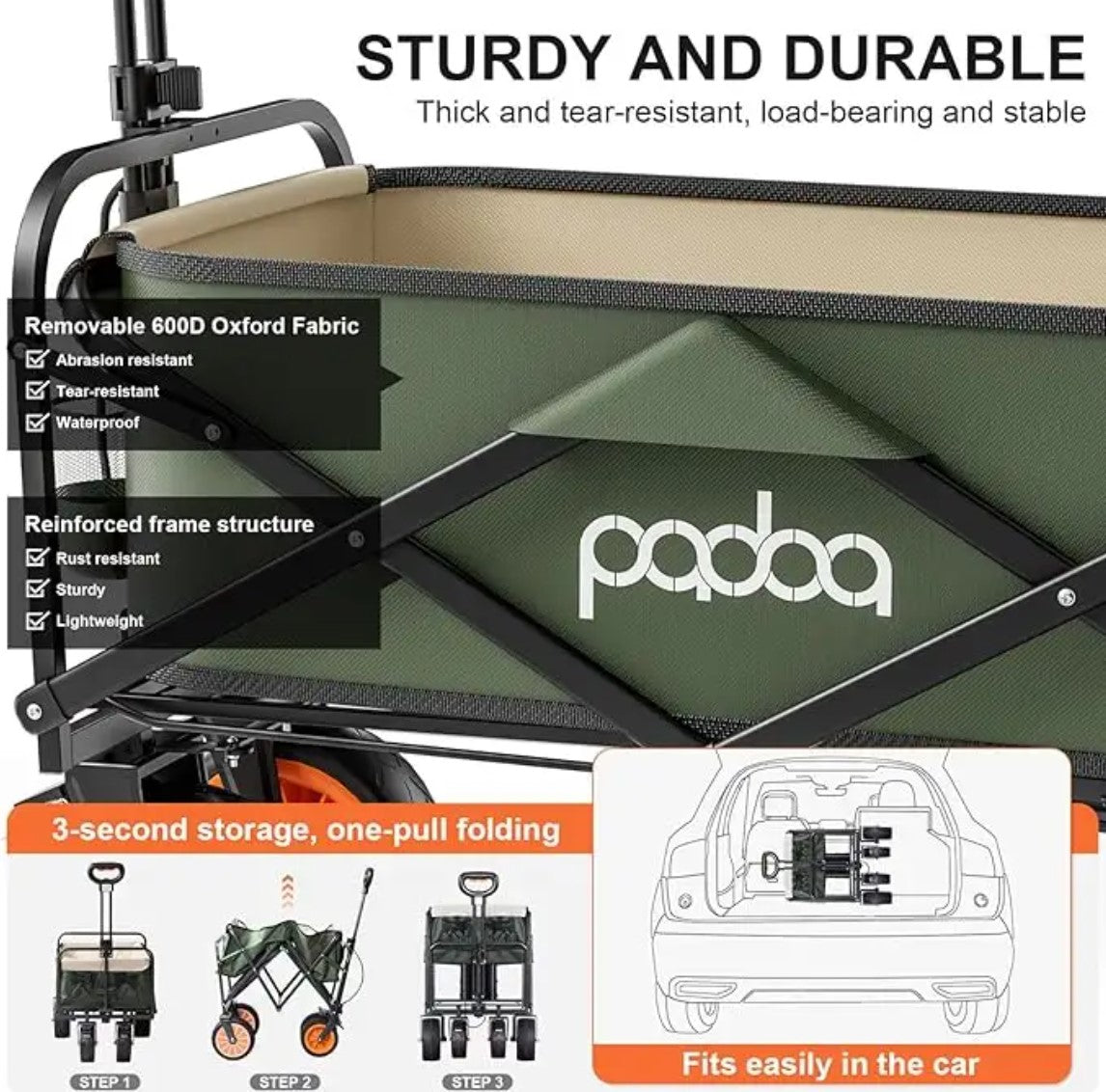 Motorised Outdoor Foldable Garden Trolley