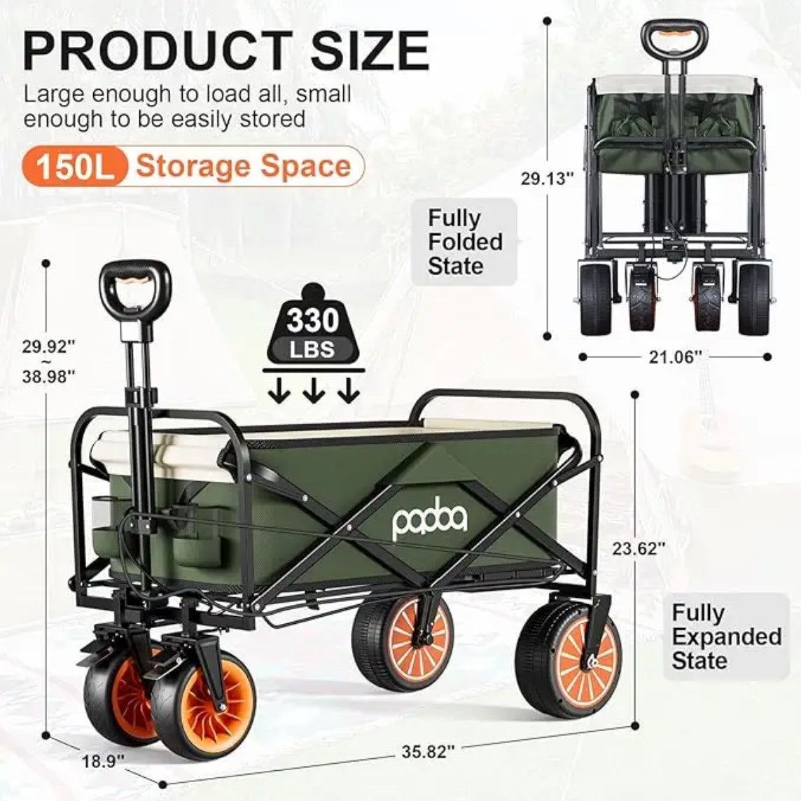 Motorised Outdoor Foldable Garden Trolley